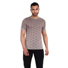 Heka Breathable, Dry-fit And Seamless Comfort-fit Active Causal Coffee Brown Men's T-shirt