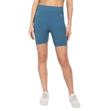 Heka Breathable And Functional Seamless Ultrasoft And Ultra Comfort Blue Active Cycling Shorts