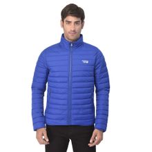 WOODLAND Mens Solid Full Sleeves Blue Jacket