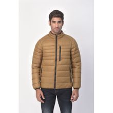 WOODLAND Mens Solid Full Sleeves Brown Jacket