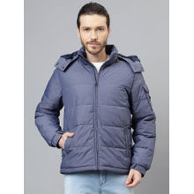 WOODLAND Mens Solid Full Sleeves Blue Jacket