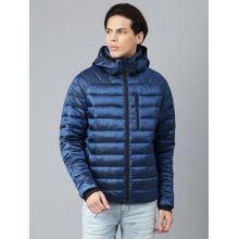 WOODLAND Mens Solid Full Sleeves Blue Jacket