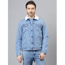 WOODLAND Mens Solid Full Sleeves Blue Jacket