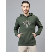 WOODLAND Mens Graphic Full Sleeves Green Sweatshirt