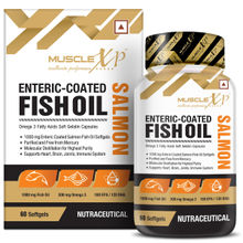 MuscleXP Salmon Fish Oil 1000mg, 300mg Omega 3 60 Enteric Coated Soft Gels