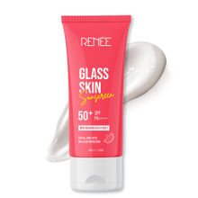 RENEE Glass Skin Gel Sunscreen with SPF 50+, Lightweight, Hydrating & Non-Sticky, Zero White Cast
