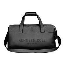 Kenneth Cole Faux Leather Top Zip Travel Duffel Bag - Black