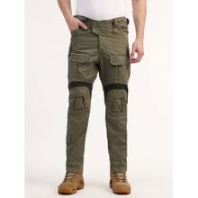 MountMiller Olive Solid Regular Fit Cargo