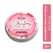 Nat Habit Strawberry Lip Scrub, Lip Mask for Pigmentation, Discoloration, Dark Lips | Baby Pink Lips