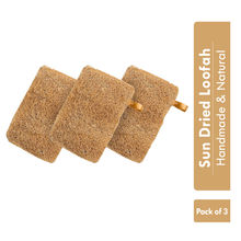 Nat Habit Natural Sun Dried Bath Loofah, Body Sponge, Scrubber for Men & Women, Sustainable Handmade