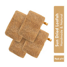 Nat Habit Natural Sun Dried Bath Loofah, Body Sponge, Scrubber for Men & Women, Sustainable Handmade