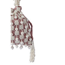 A Clutch Story Berrylicious Pearl Tassel Handembroidered Potli