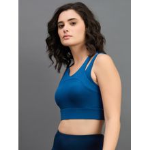 Dida Blue Full Coverage Padded Sports Bra
