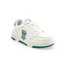 Red Tape Women Solid Off White and Green Lifestyle Sneakers