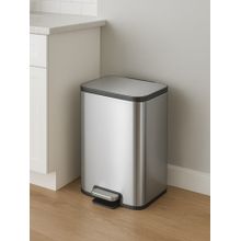 OBSESSIONS Metallic Stainless Step 50L Rectangle Dustbins