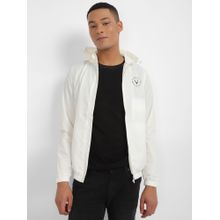 Allen Solly Men White Solid Full Sleeves Casual Jacket