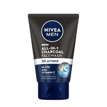 NIVEA MEN Face Wash, All in 1 Charcoal, to Detoxify & Refresh Skin with 10x Vitamin C Effect