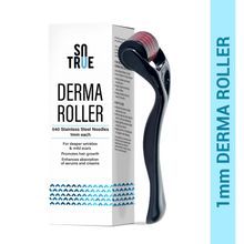 Sotrue Derma Roller For Hair Growth & Skin Tightening 1 MM With 540 Stainless Steel Needles