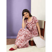 Sweet Dreams Brown Printed Regular Fit Nightdress