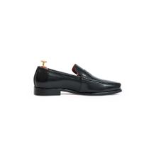 Vantier Black Ripper Grain Penny Loafers