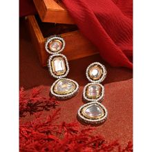 Zaveri Pearls Two Tone Artificial Stones & AD Dangle Earring - ZPFK16497 - ZPFK16497