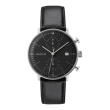 Junghans Max Bill Date and Stop Function Analog Black Dial Men Watch-27460100