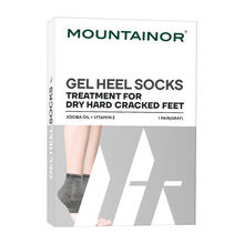 Mountainor Silicone Gel Heel Foot Socks for Dry Hard Cracked Heels, Baby Soft Feet Repair Pad - Grey