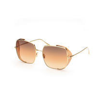 Tom Ford FT090160 Bevelled UV Protected Sunglasses for Women Brown (60)