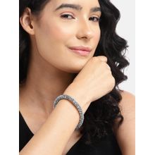 RICHEERA Women Brass Silver-Plated Bracelet