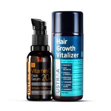 Ustraa 20% Vitamin C Face Serum & Hair Growth Vitalizer Combo