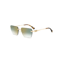 Dsquared2 Mens Green Gold Mirror Anti-Reflex Lens Rectangular Sunglasses with 100% UV Protection (58)