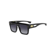 Dsquared2 Mens Grey Lens Black Rectangular Sunglasses with 100% UV Protection (56)