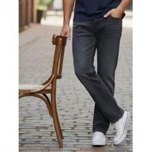 RIGO Men Charcoal Solid Straight Fit Jeans