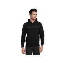 Park Avenue Black Slim Fit Printed Hoodie