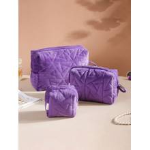 Nestasia Plum Purple Cosmetic Bag Set of 3