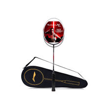 Li-Ning Turbo X 90 III Strung Badminton Racket with Free Full Racket Cover (Black-White, 87 grams)