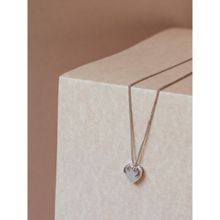 Ethnic Andaz Melting Heart Mother of Pearl Neckchain- Silver