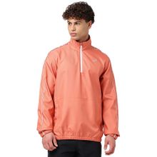 ASICS Men Coral Half Zip Solid Sweatshirt