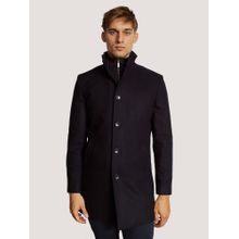 Bruun & Stengade Men Navy Blue Solid Overcoat