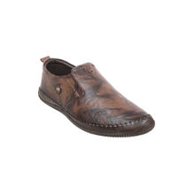 Metro Textured Brown Loafers