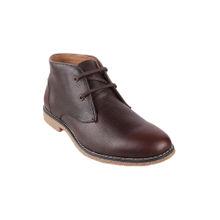 Metro Solid Brown Casual Boots