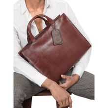 Hidesign Men Evolution 03 Briefcase-Maroon