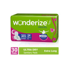 Wonderize Ultra Dry (XL) - 30 Sanitary Pads with Antibacterial Protection And Rash Free Technology