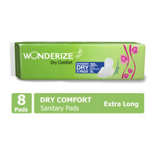 Wonderize Dry Comfort (XL) - 8 Sanitary Pads for Ultimate Dry Feeling