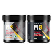 MuscleBlaze Creapro Creatine - Unflavoured & Pre Workout 200 Xtreme - Fruit Punch (Combo Pack)