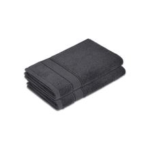 Boutique Living Luxe Loom Cotton Black Hand Towels - (M) (Pack of 2)