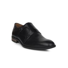 Hush Puppies Mens Black Monk Straps Shoes