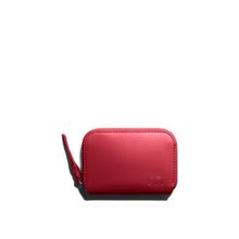 DailyObjects Crimson Red Vegan Leather Zipper Slim Card & Coin Wallet