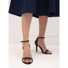 RSVP by Nykaa Fashion Black Gliding In Glitter Stiletto Heels