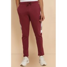 Allen Solly Men Print Regular Fit Maroon Track Pants